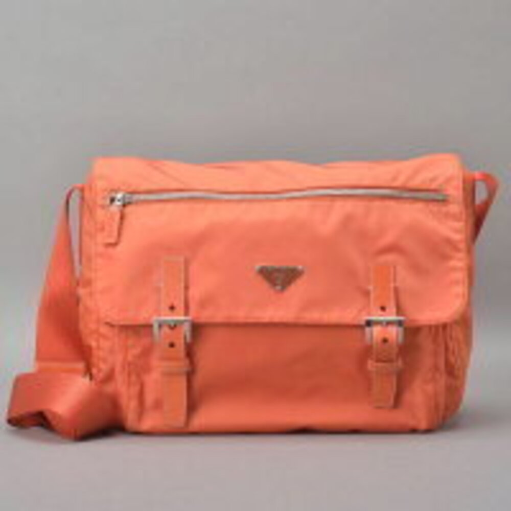 Prada shoulder bag messenger orange Tessuto nylon leather - Picture 2 of 6